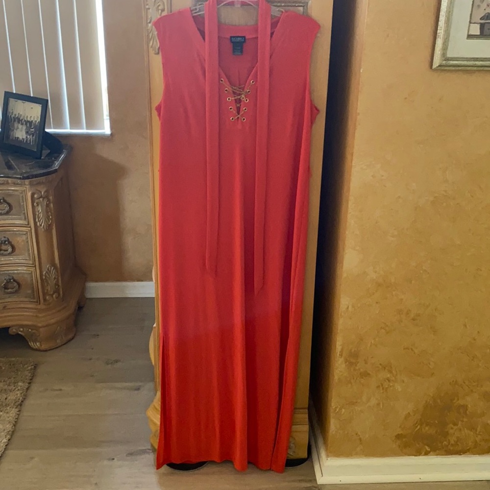 Solo orange maxi dress